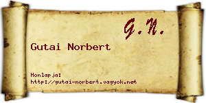 Gutai Norbert névjegykártya